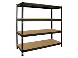 Black Steel Metal Boltless Rivet Shelving