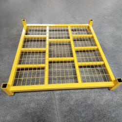 Yellow metal turnover stacking rack