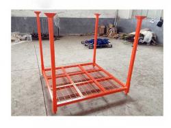 Customized folding portable stack rack with wire mesh decking for warehouse