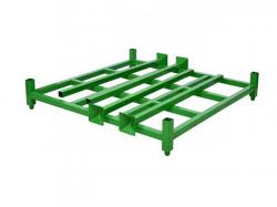 Customized folding portable stack rack with wire mesh decking for warehouse