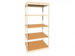 Easy-install Adjustable 4 Layers Metal Storage boltless rivet shelving