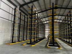 Double side heavy duty cantilever racking system