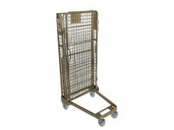 Golden galvanised four-sided mesh rolling cage