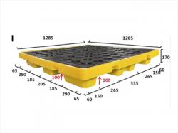 4 Drum HD Poly Spill Containment Pallet