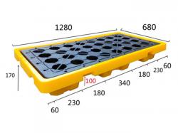2 Drum Spill Containment Pallet for Oil
